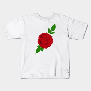 Red Rose Colored Kids T-Shirt